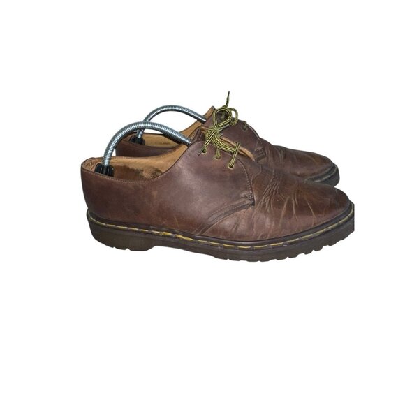 Vintage Dr Martens Mens 1461 3 Eye Leather Oxfords Sz 41 Or 8 Brown Distressed main image 10
